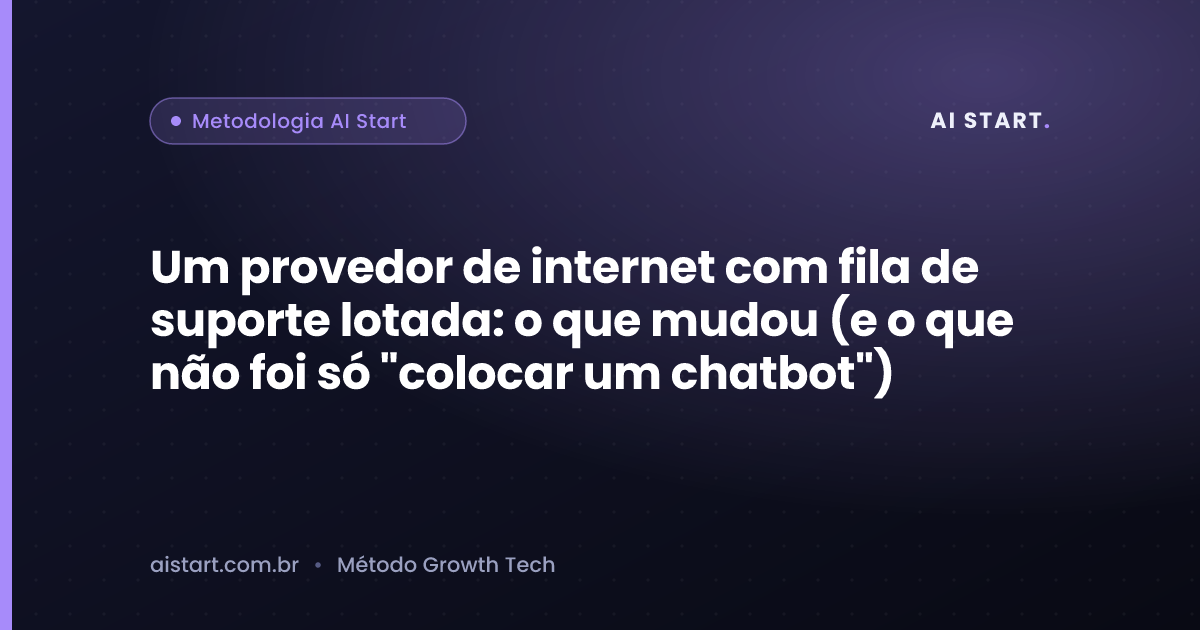 Um provedor de internet com fila de suporte lotada: o que mudou (e o que não foi só "colocar um chatbot")
