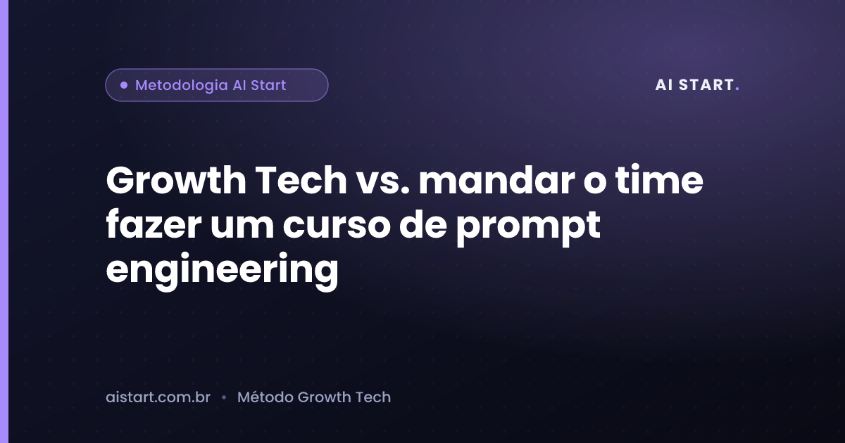 Growth Tech vs. mandar o time fazer um curso de prompt engineering