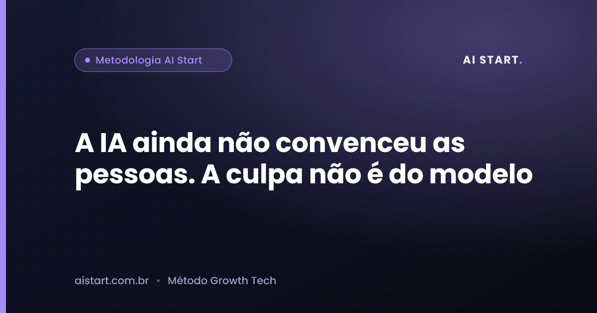 A IA ainda não convenceu as pessoas. A culpa não é do modelo