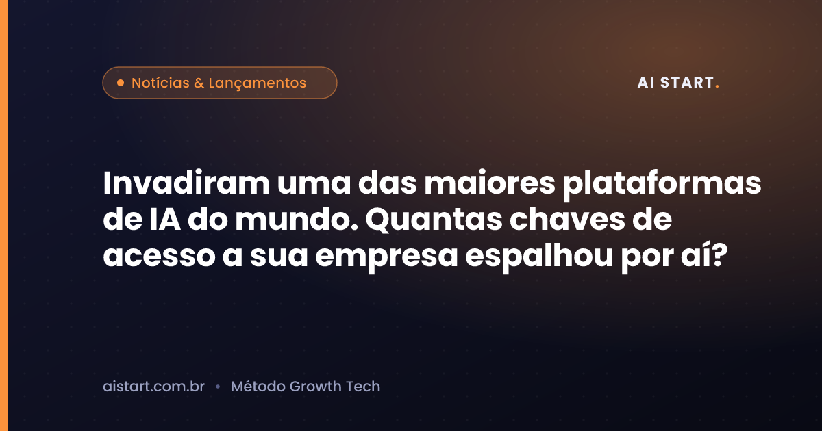 Invadiram uma das maiores plataformas de IA do mundo. Quantas chaves de acesso a sua empresa espalhou por aí?